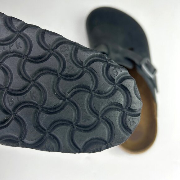 Birkenstock Boston Black Leather Clogs EU 42 / US 9 Mens Regular - Picture 7 of 10